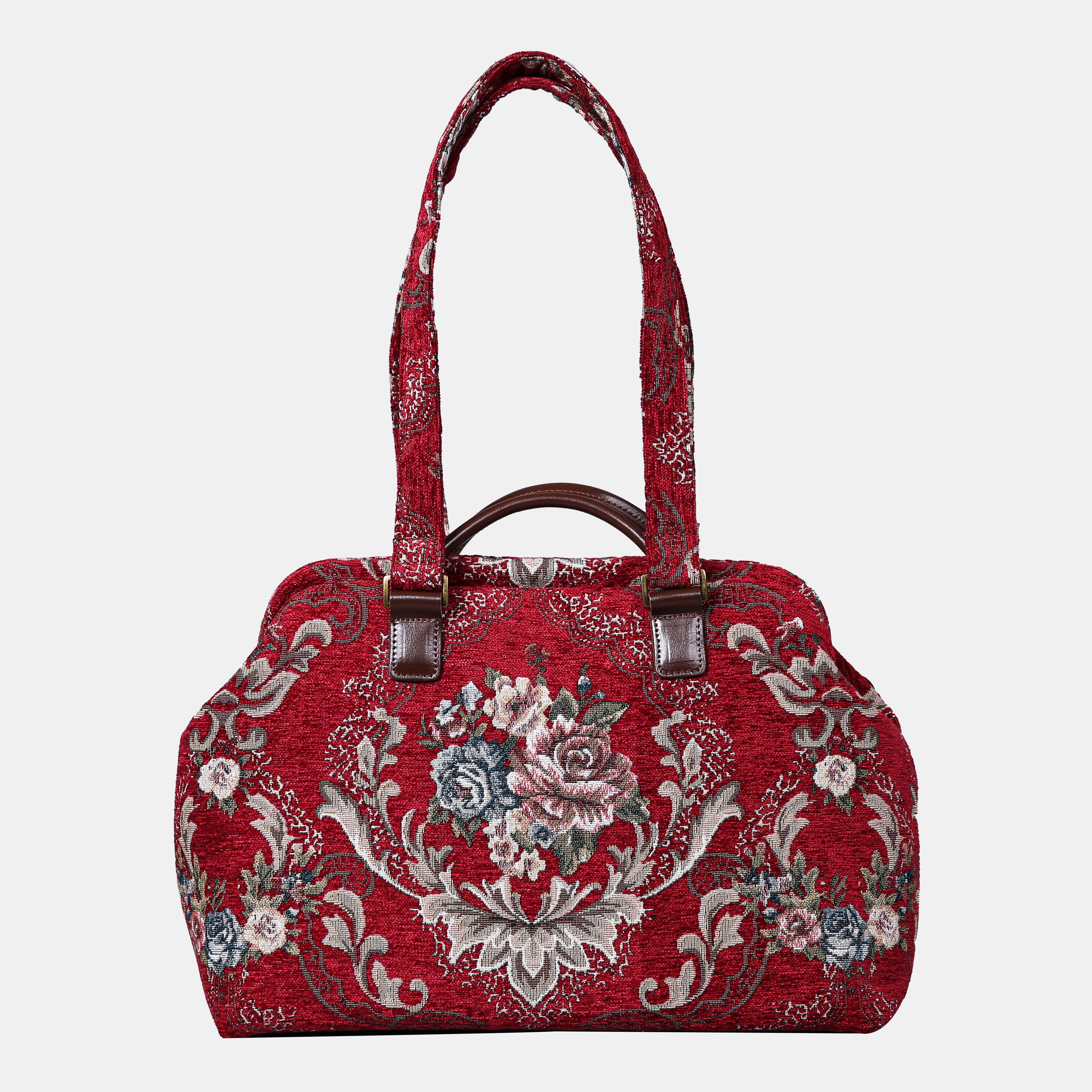 Floral Red Knitting Project Bag  MCW Handmade-5