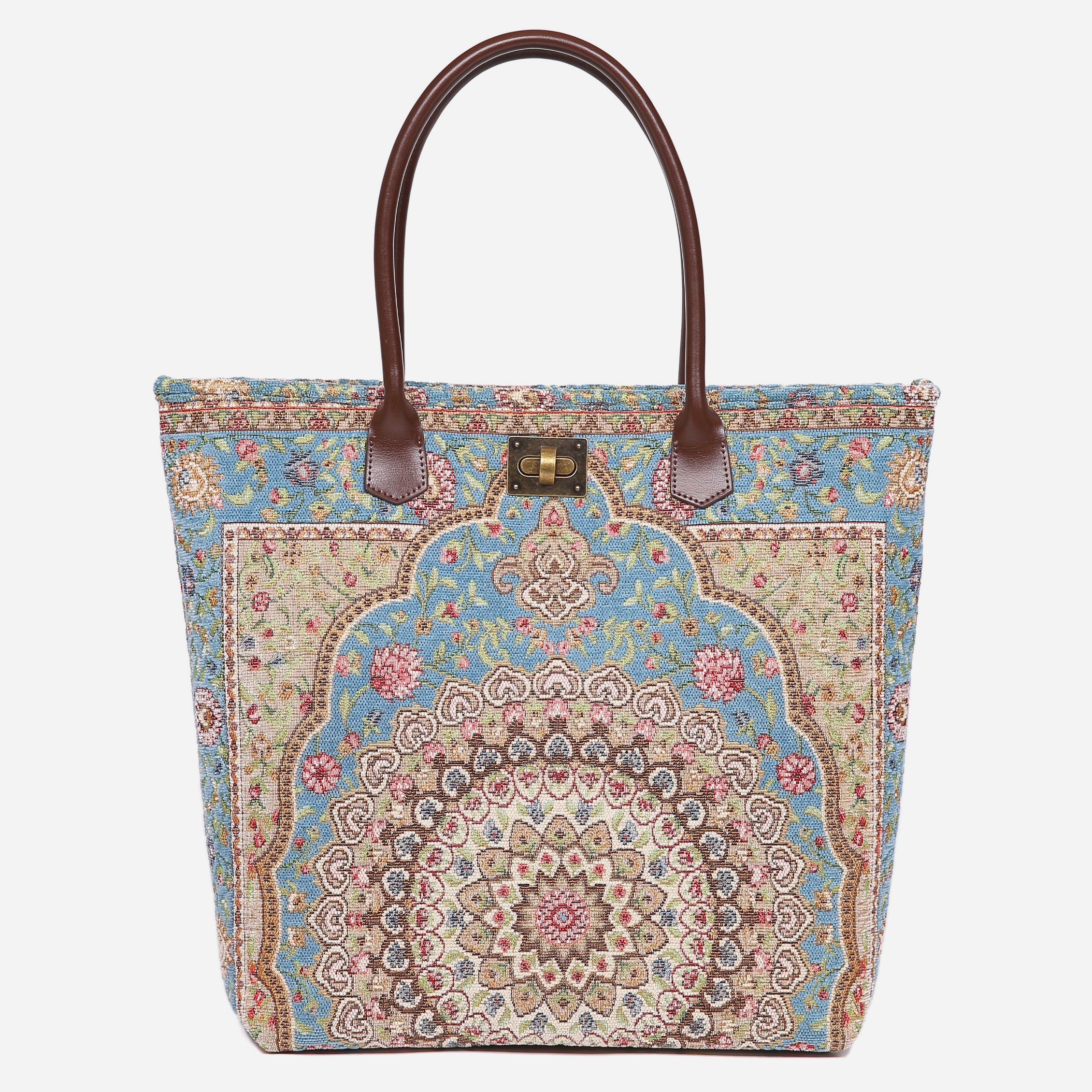 Oriental Blue Carpet Tote Shopper carpet bag MCW Handmade