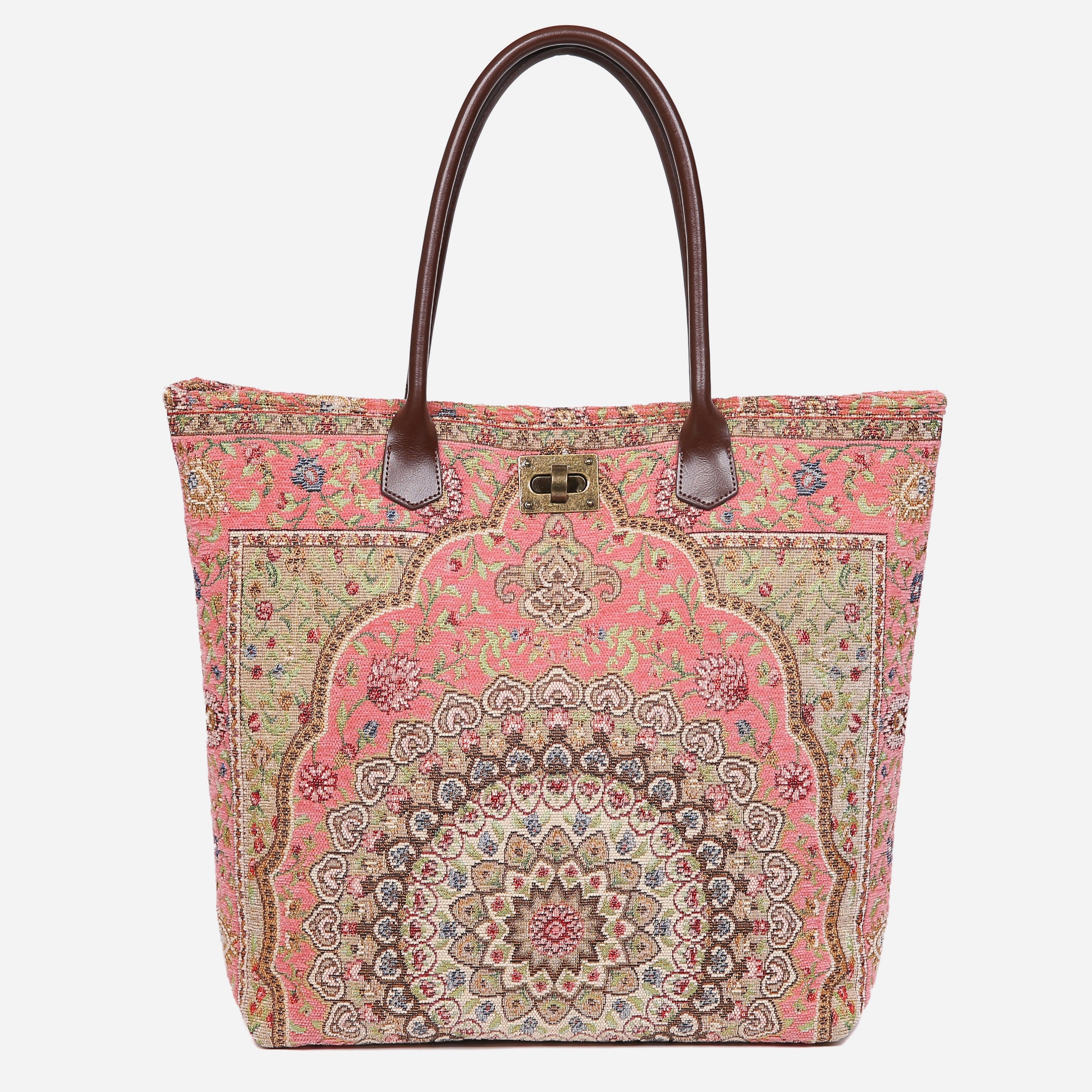 Oriental Pink Carpet Tote Shopper carpet bag MCW Handmade