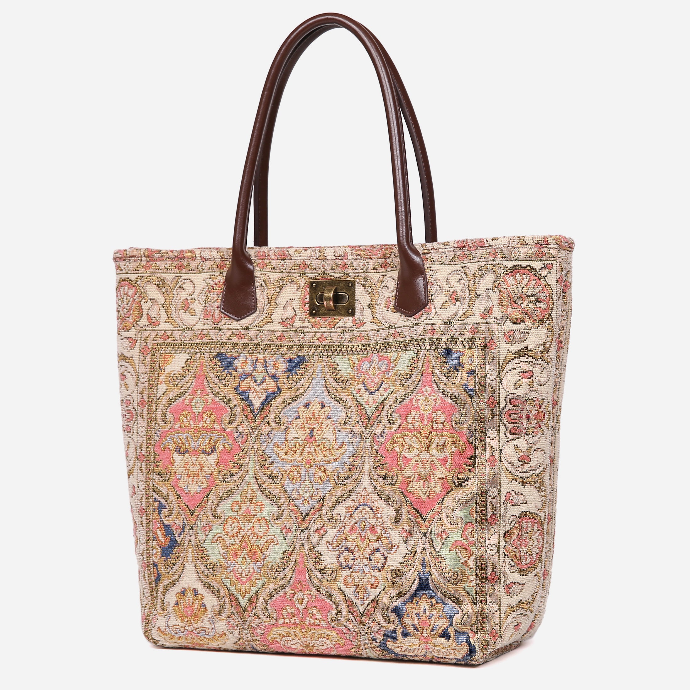 Golden Age Pink Carpet Tote Shopper carpet bag MCW Handmade-2