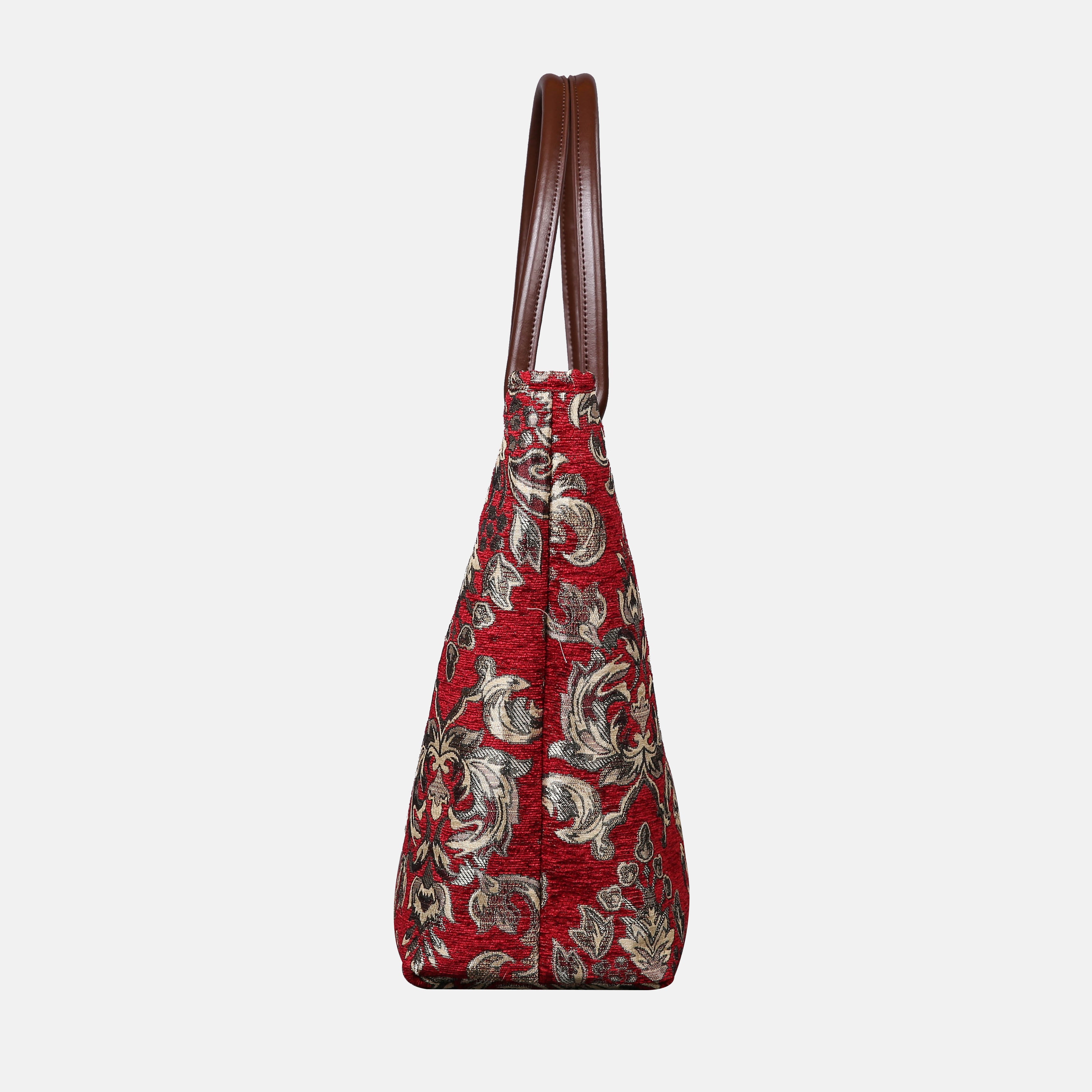 Victorian Blossom R-G Carpet Tote Shopper carpet bag MCW Handmade-1