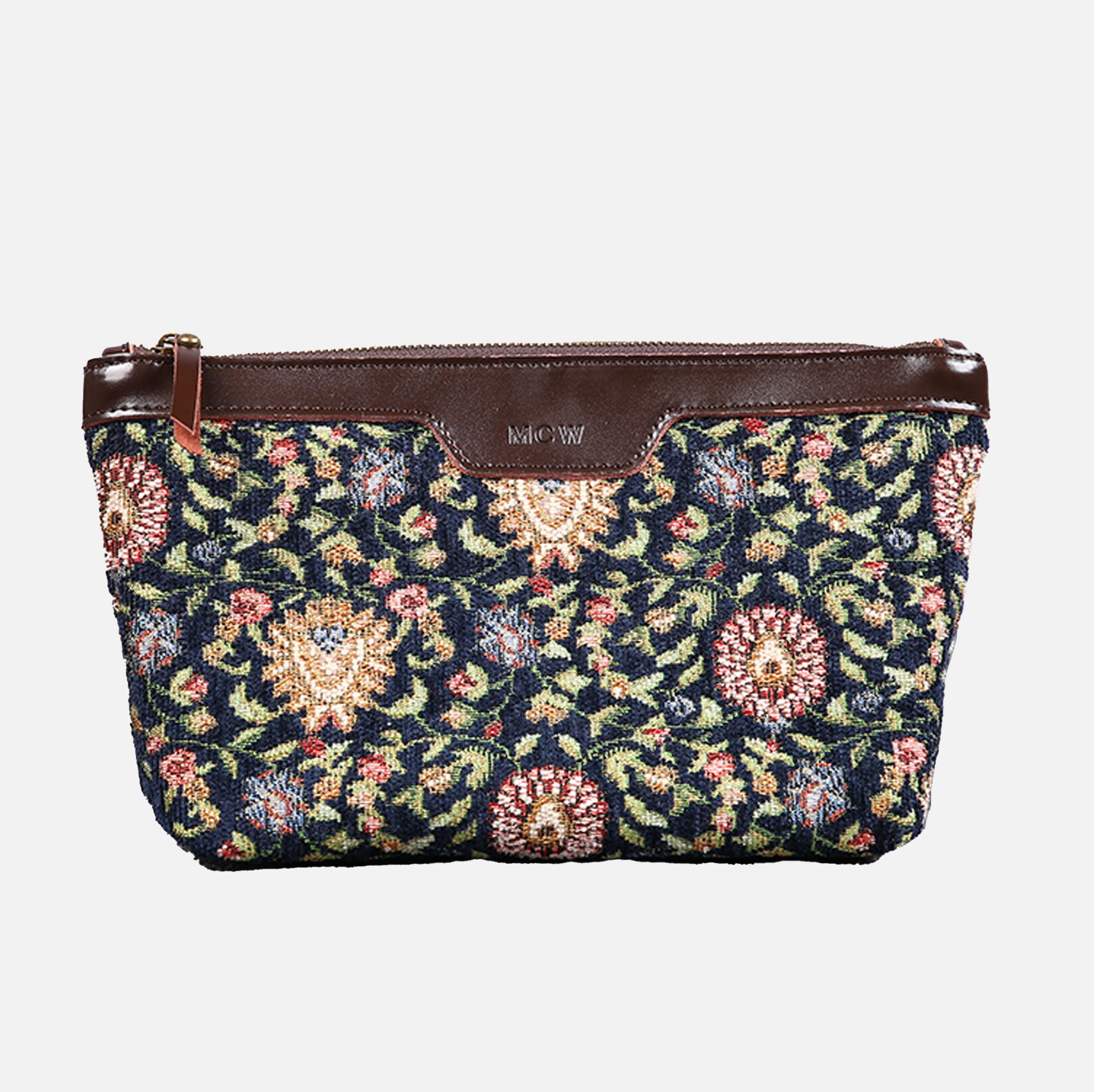 Oriental Navy Carpet Makeup Bag carpet bag MCW Handmade