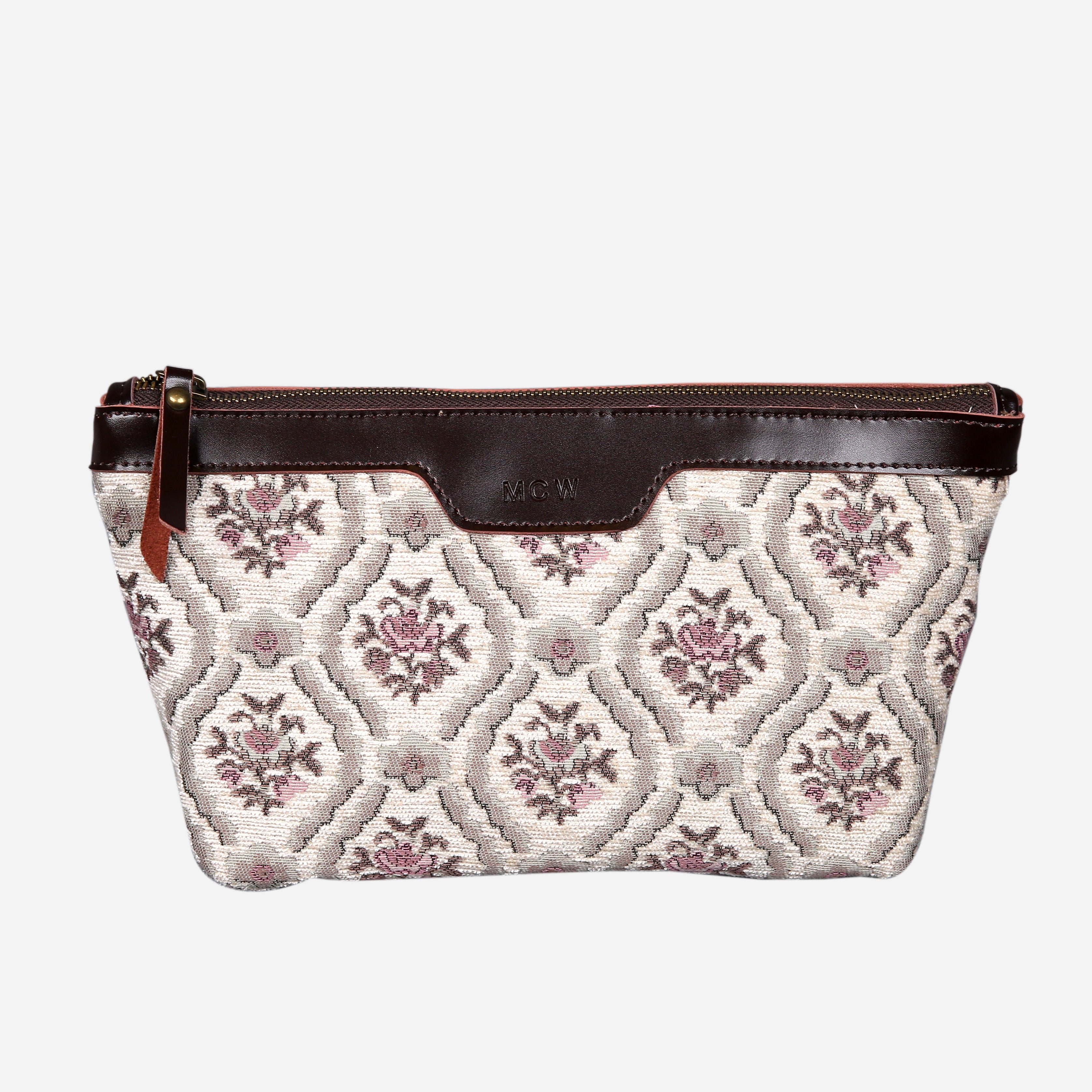 Traditional Cream Carpet Makeup Bag carpet bag MCW Handmade