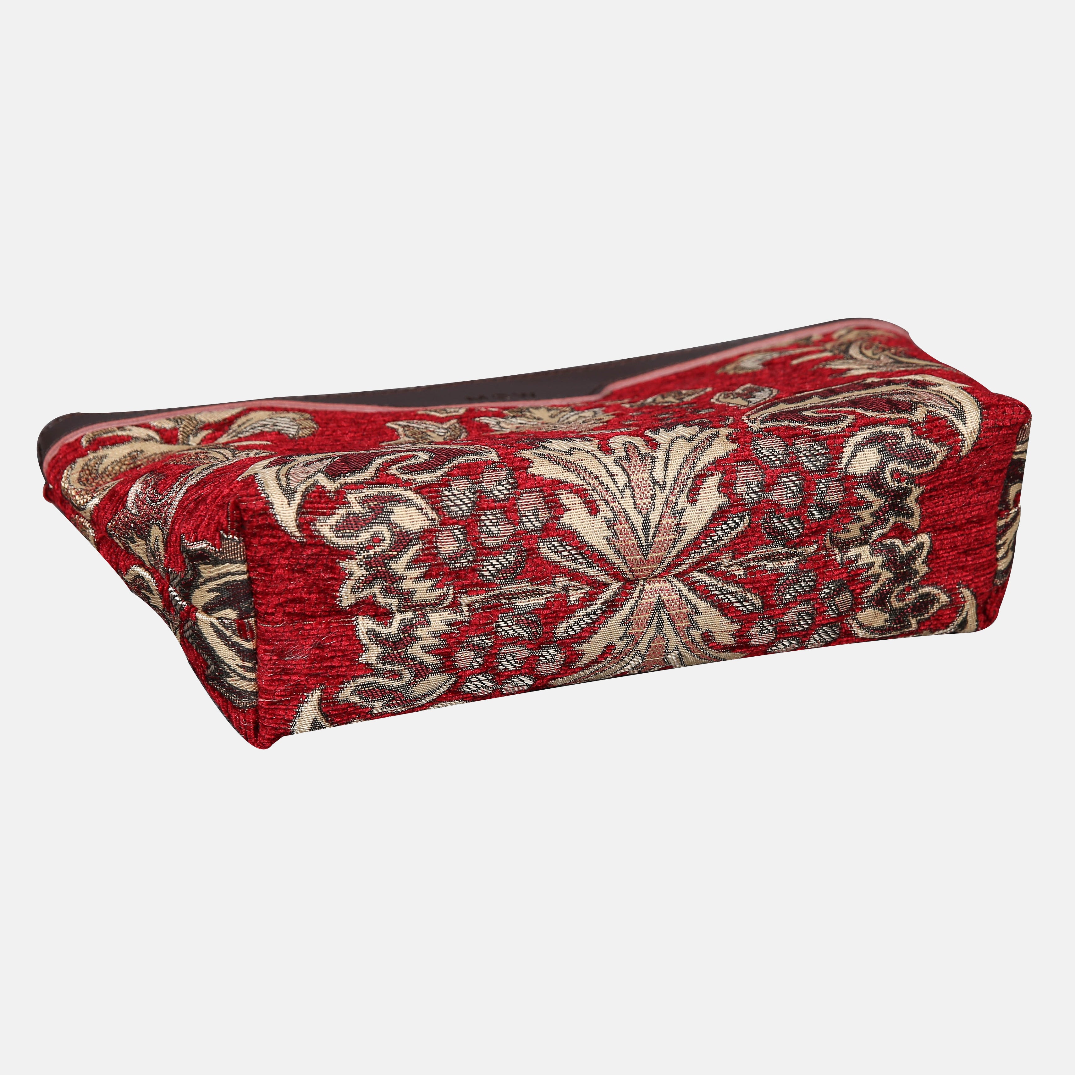 Blossom Red/Gold Carpet Makeup Bag carpet bag MCW Handmade-2