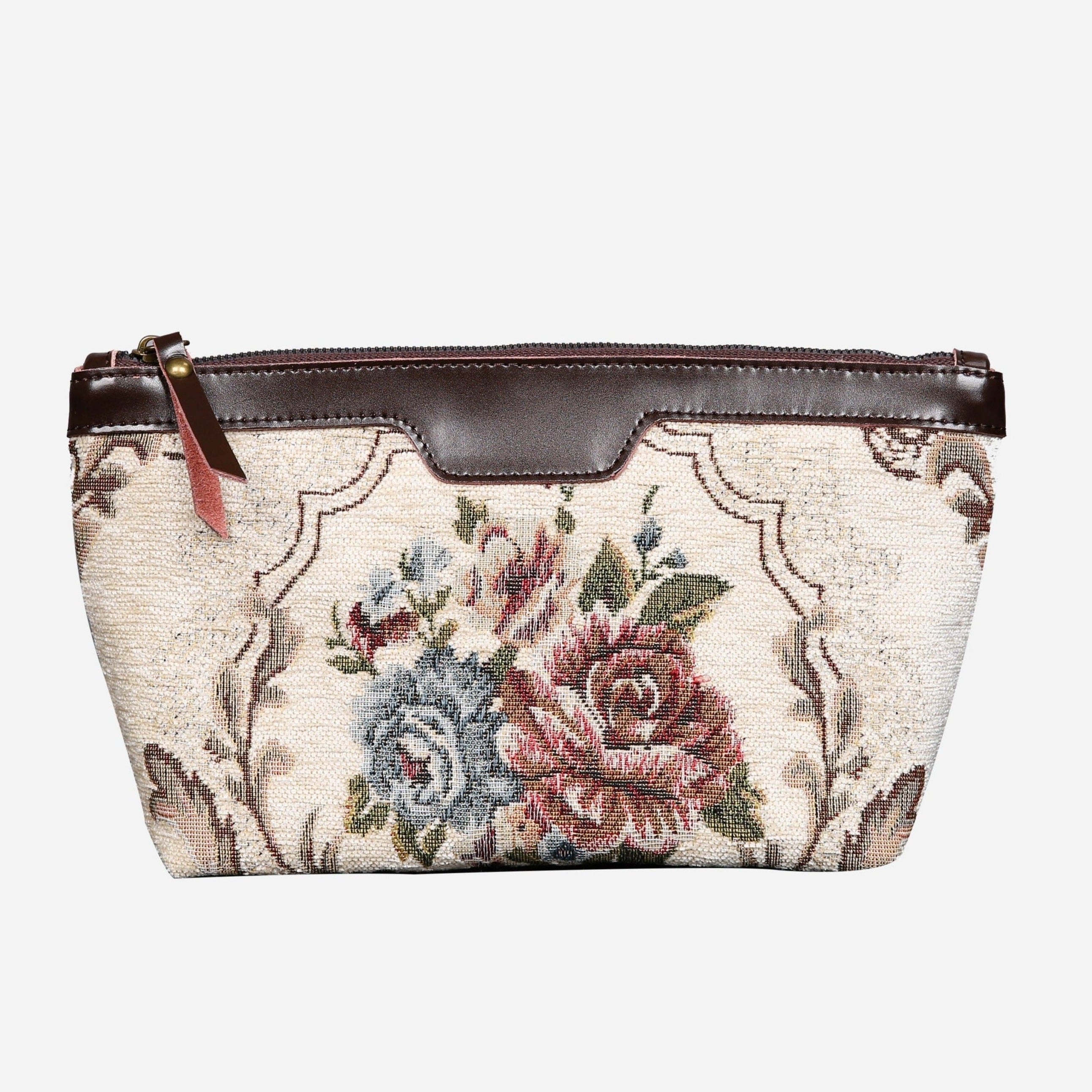Floral Cream Carpet Makeup Bag carpet bag MCW Handmade