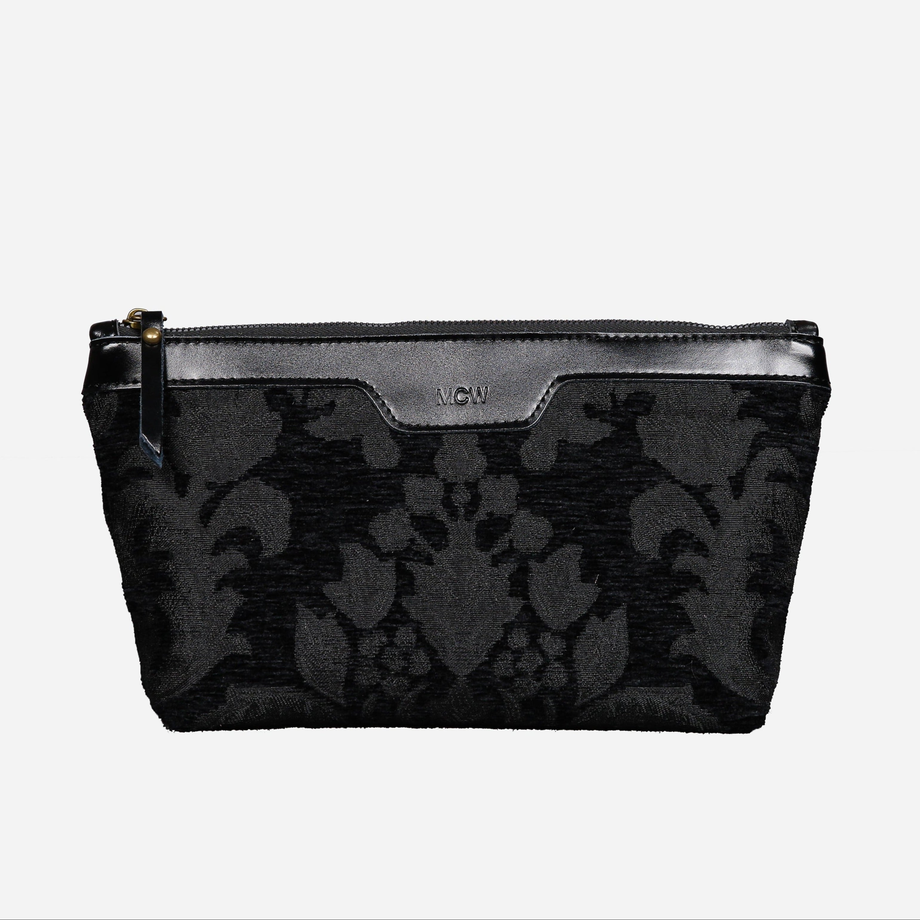 Victorian Blossom BLK/BLK Carpet Makeup Bag carpet bag MCW Handmade main