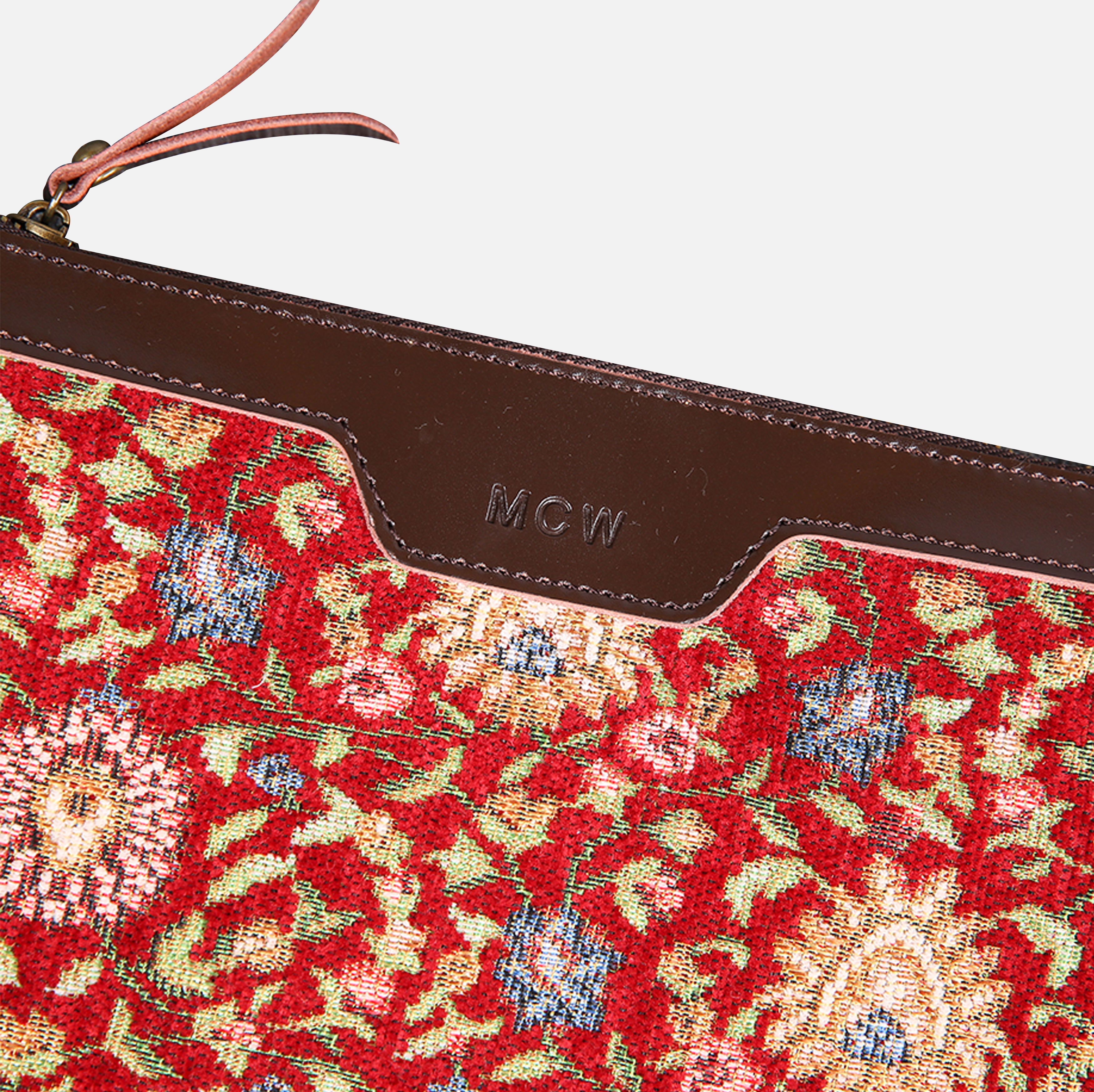 Oriental Wine Wristlet Clutch carpet bag MCW Handmade-1