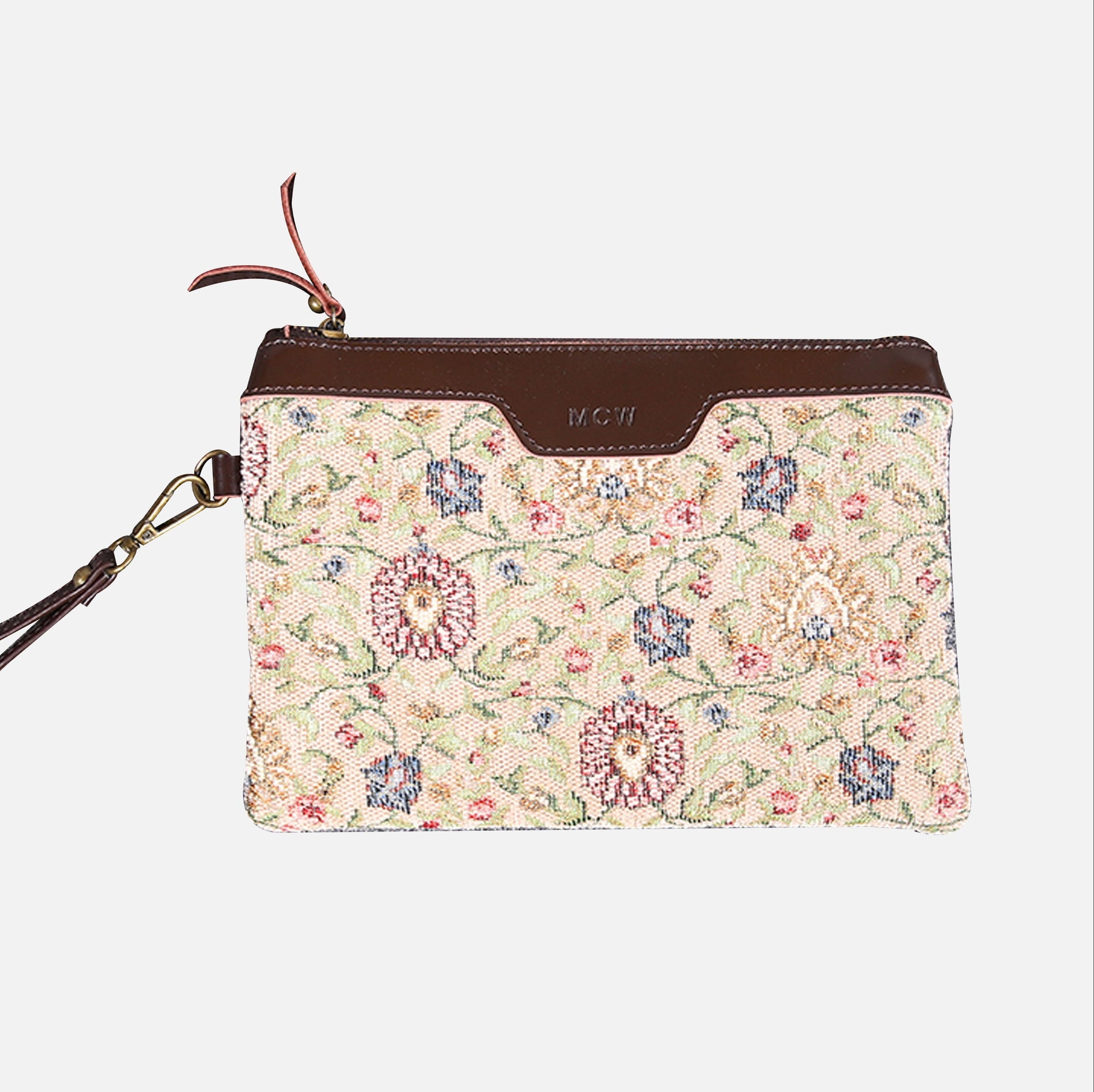 Oriental Beige Wristlet Clutch carpet bag MCW Handmade