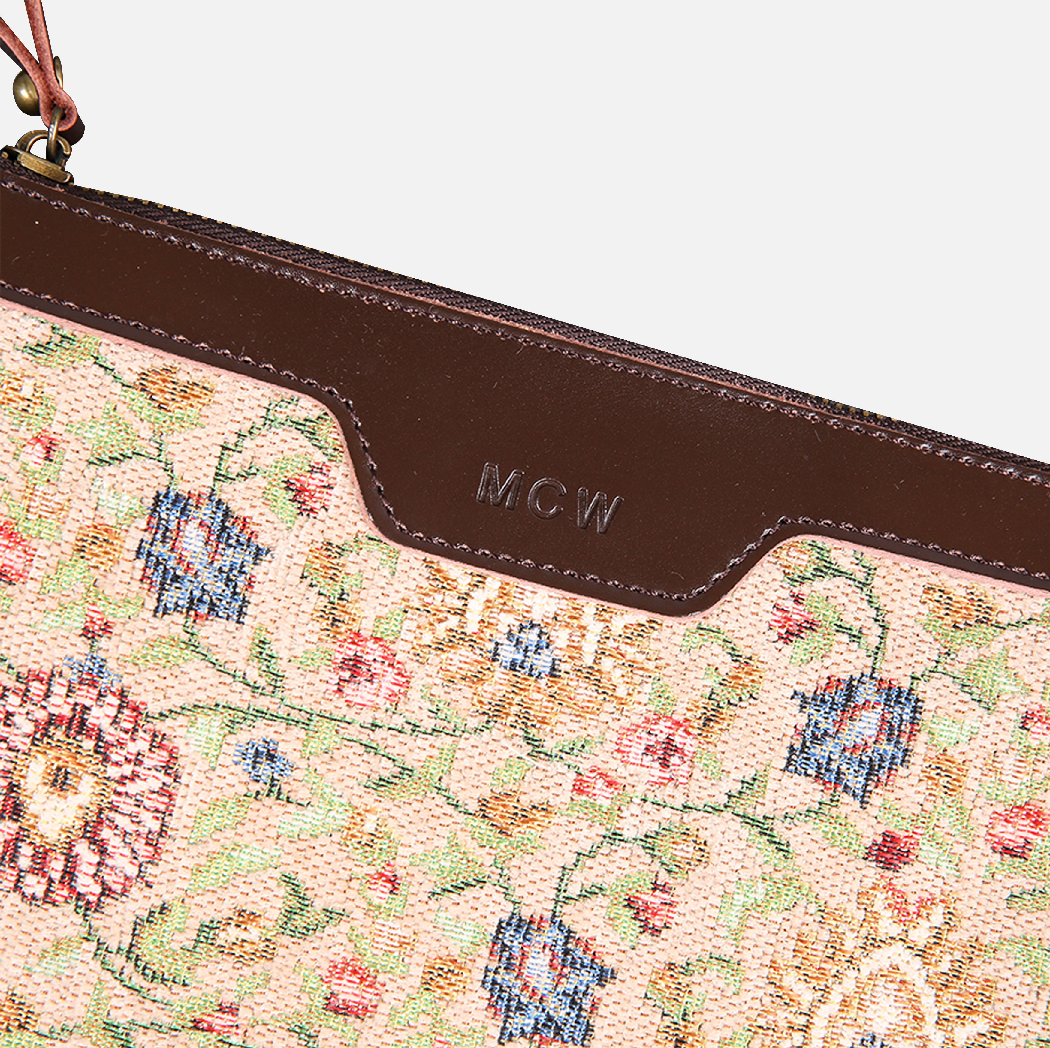 Oriental Beige Wristlet Clutch carpet bag MCW Handmade-1