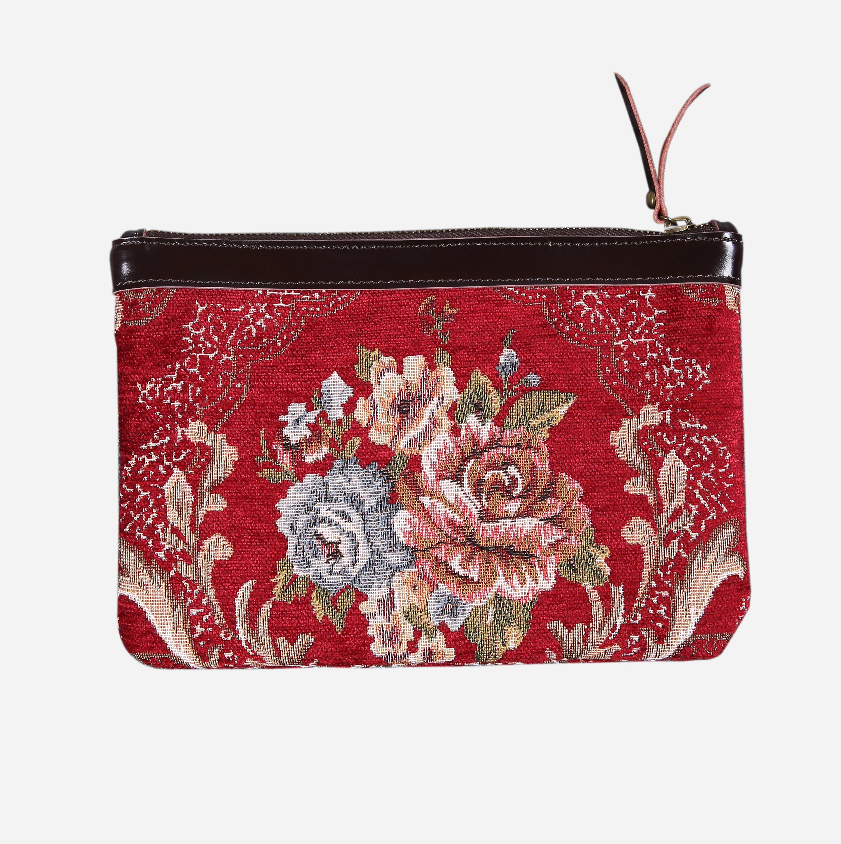 Floral Wine Color carpet bag MCW Handmade-1