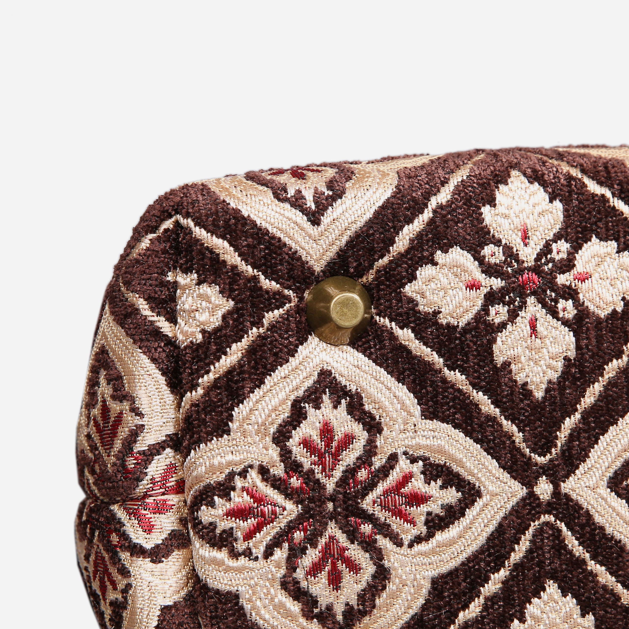 Ethnic Coffee Tuck Lock Carpet Satchel carpet bag MCW Handmade of America bottom