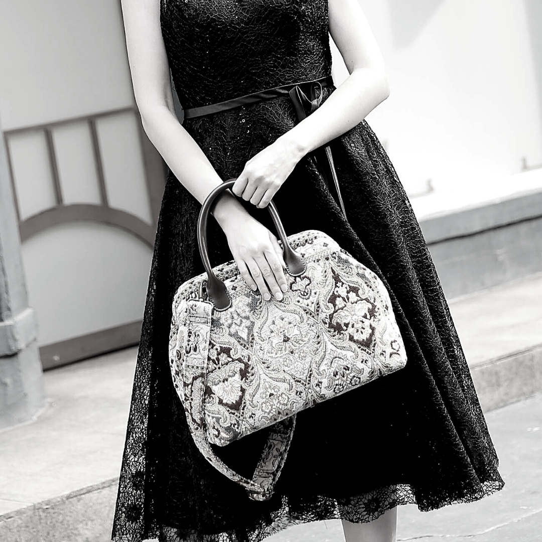 Golden Age Red Carpet Handbag Purse carpet bag MCW Handmade-exterior