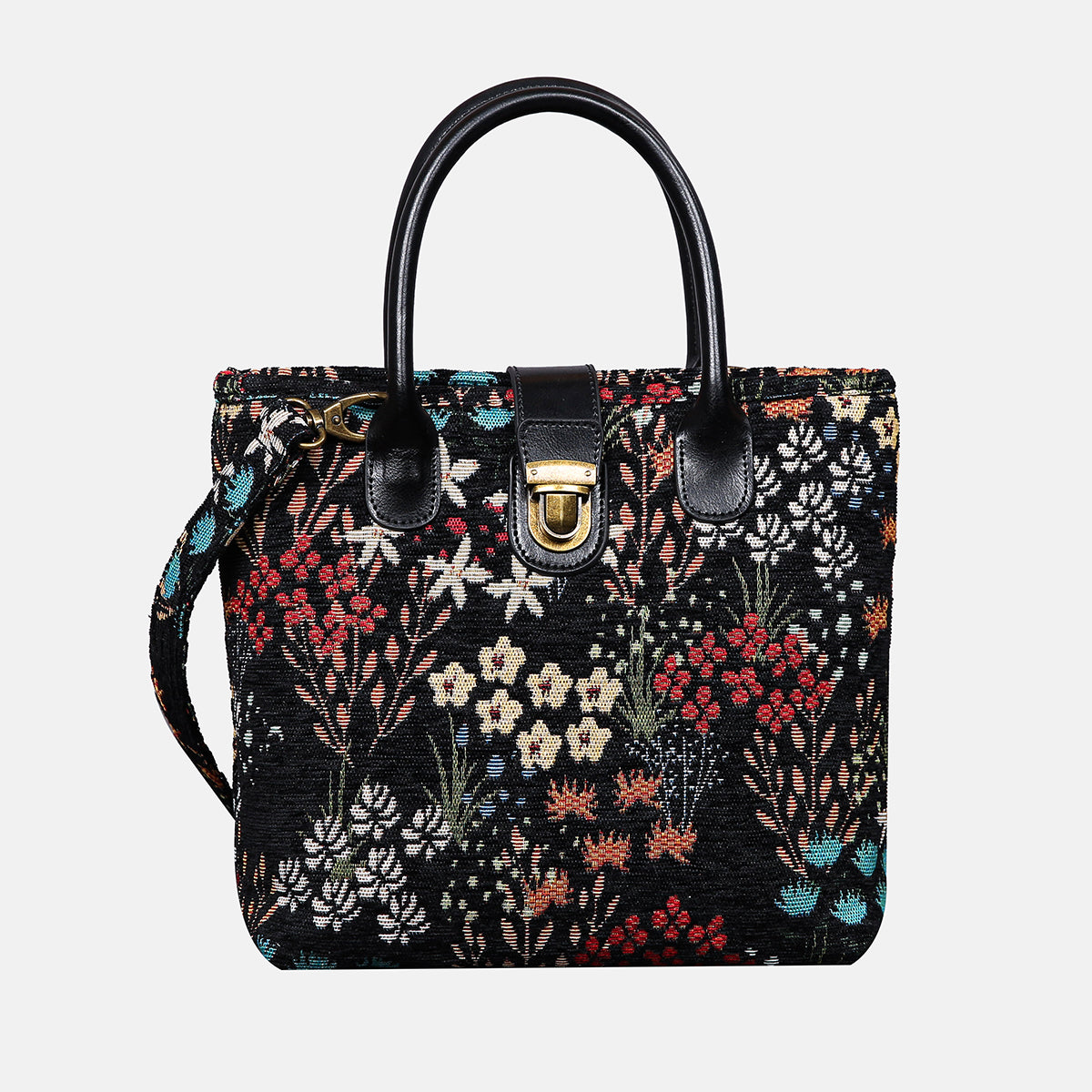 Night Garden Tuck Lock Carpet Satchel carpet bag MCW Handmade of America main