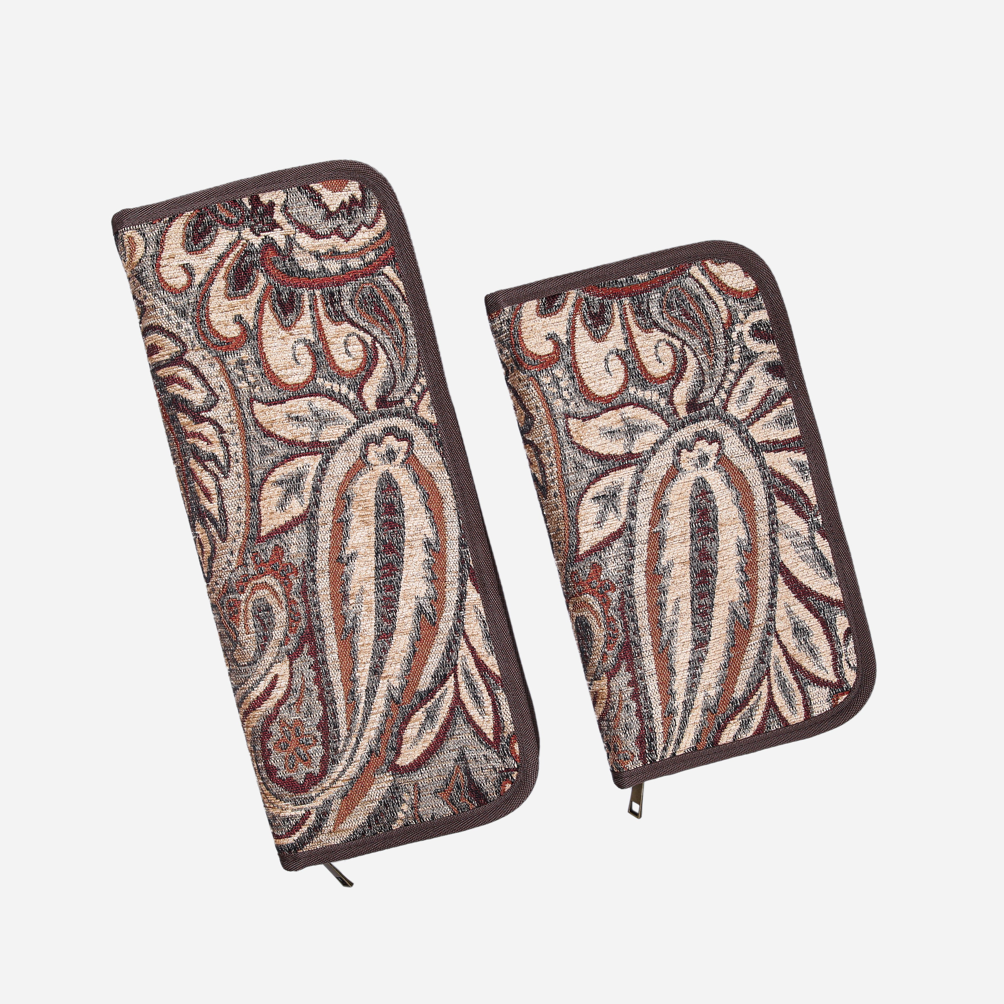 Paisley Brown Carpet Needle Case  of America large and small main