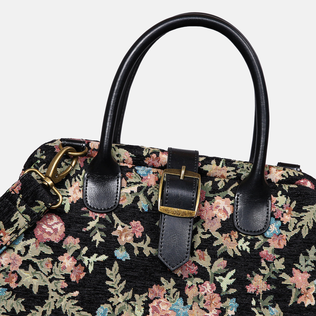 Spring Valley Black Carpet Handbag Purse carpet bag MCW Handmade of America buckle