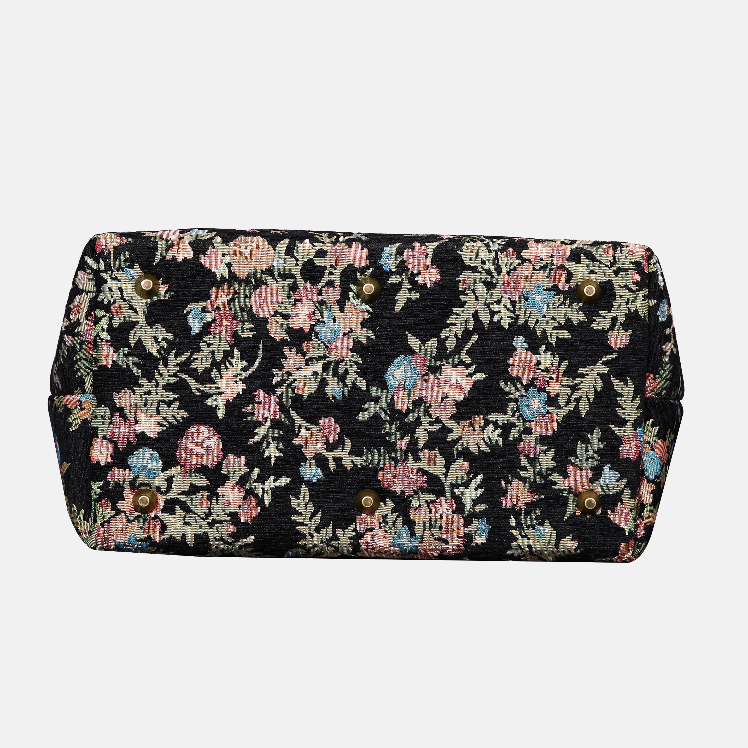 Spring Valley Black Carpet Handbag Purse carpet bag MCW Handmade of America bottom