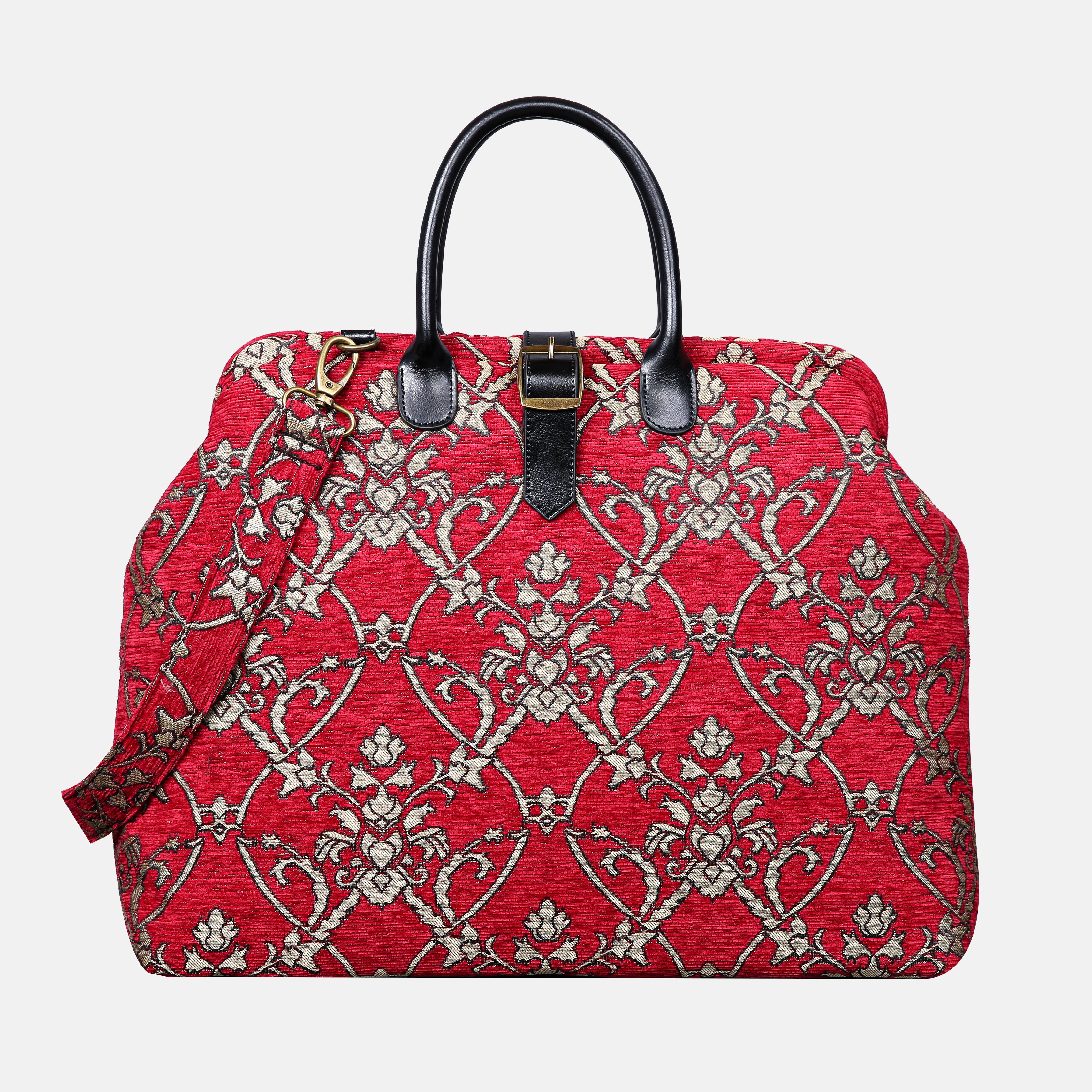 CARNABY Red Mary Poppins Weekender carpet bag MCW Handmade