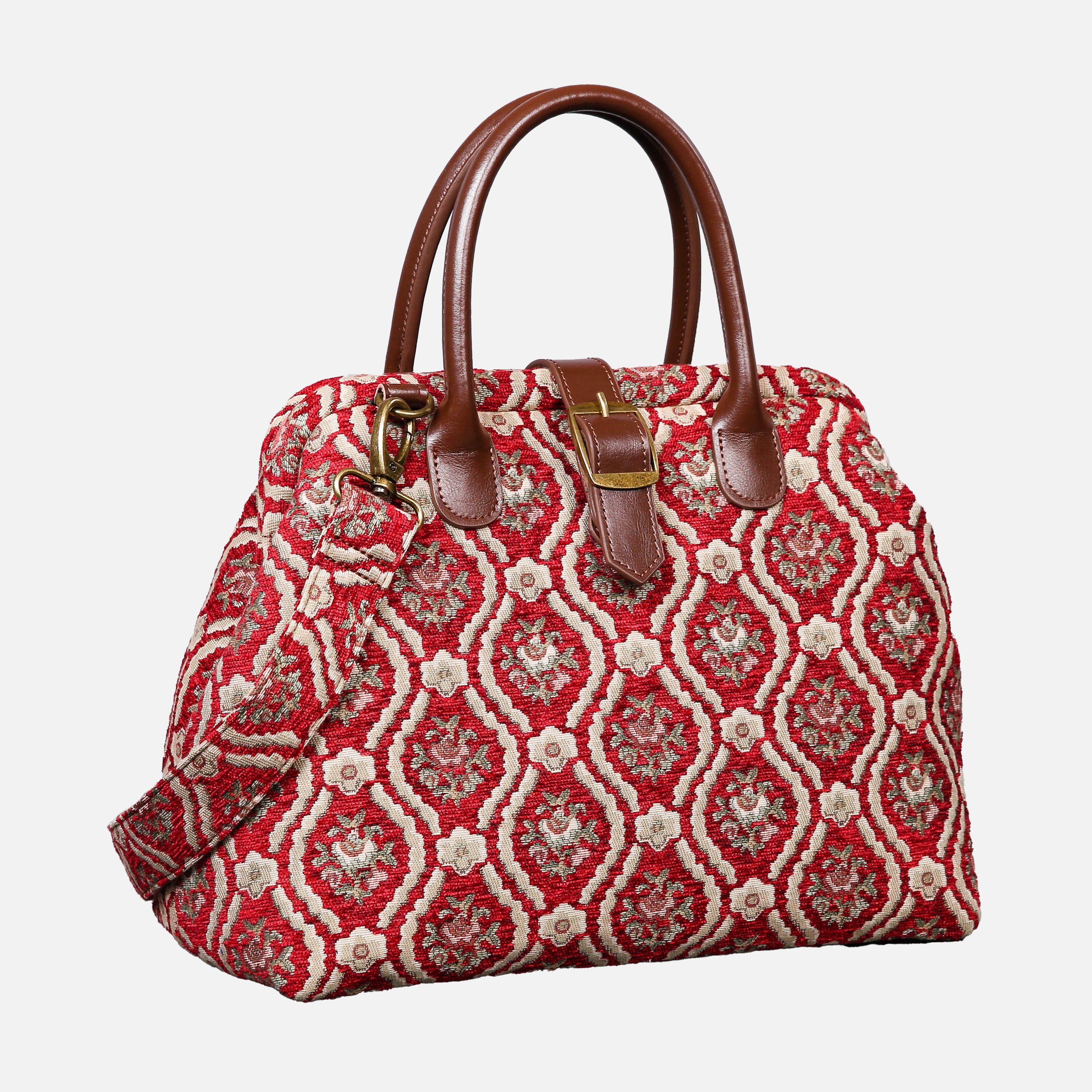 Traditional Red Carpet Handbag Purse carpet bag MCW Handmade of America front