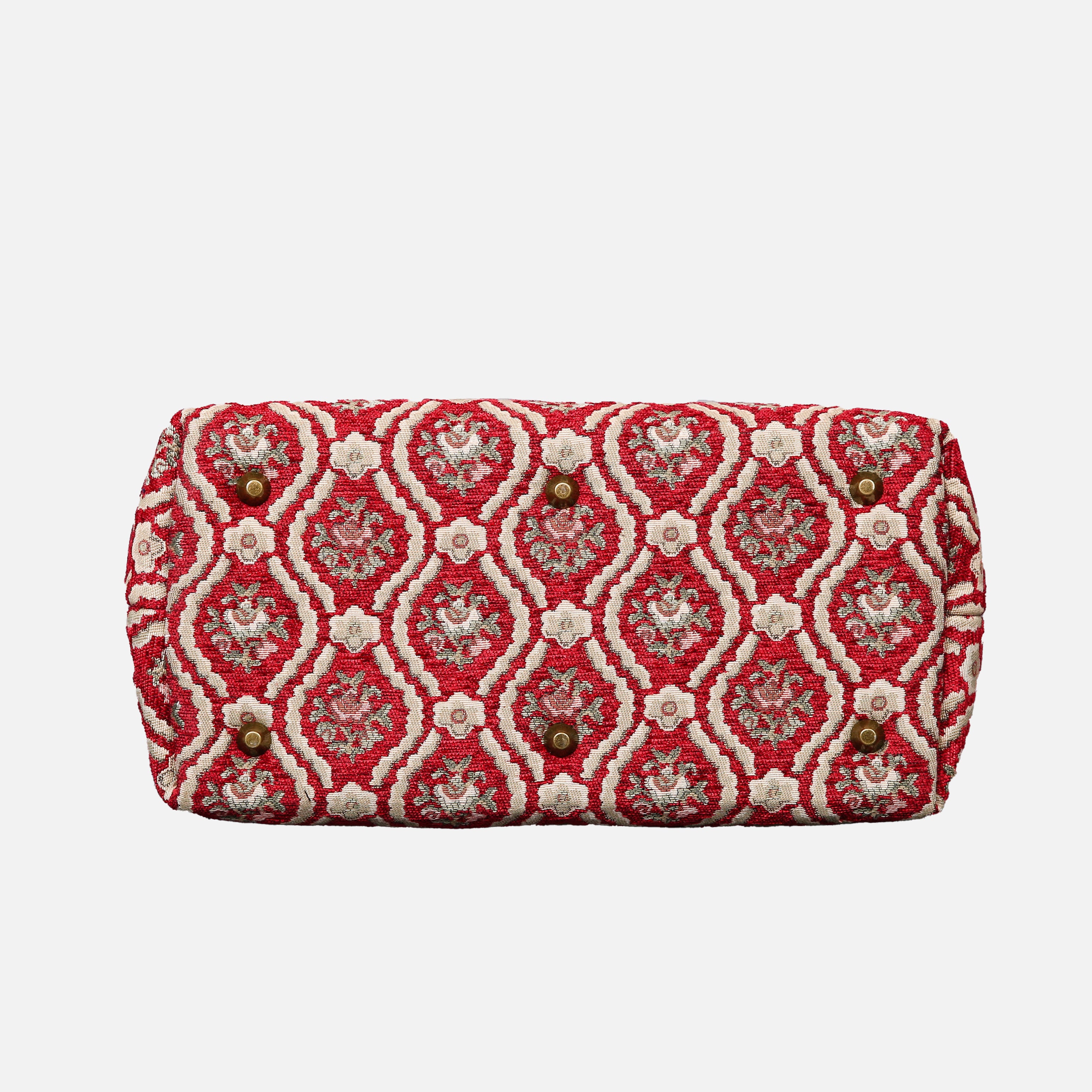 Traditional Red Carpet Handbag Purse carpet bag MCW Handmade of America bottom