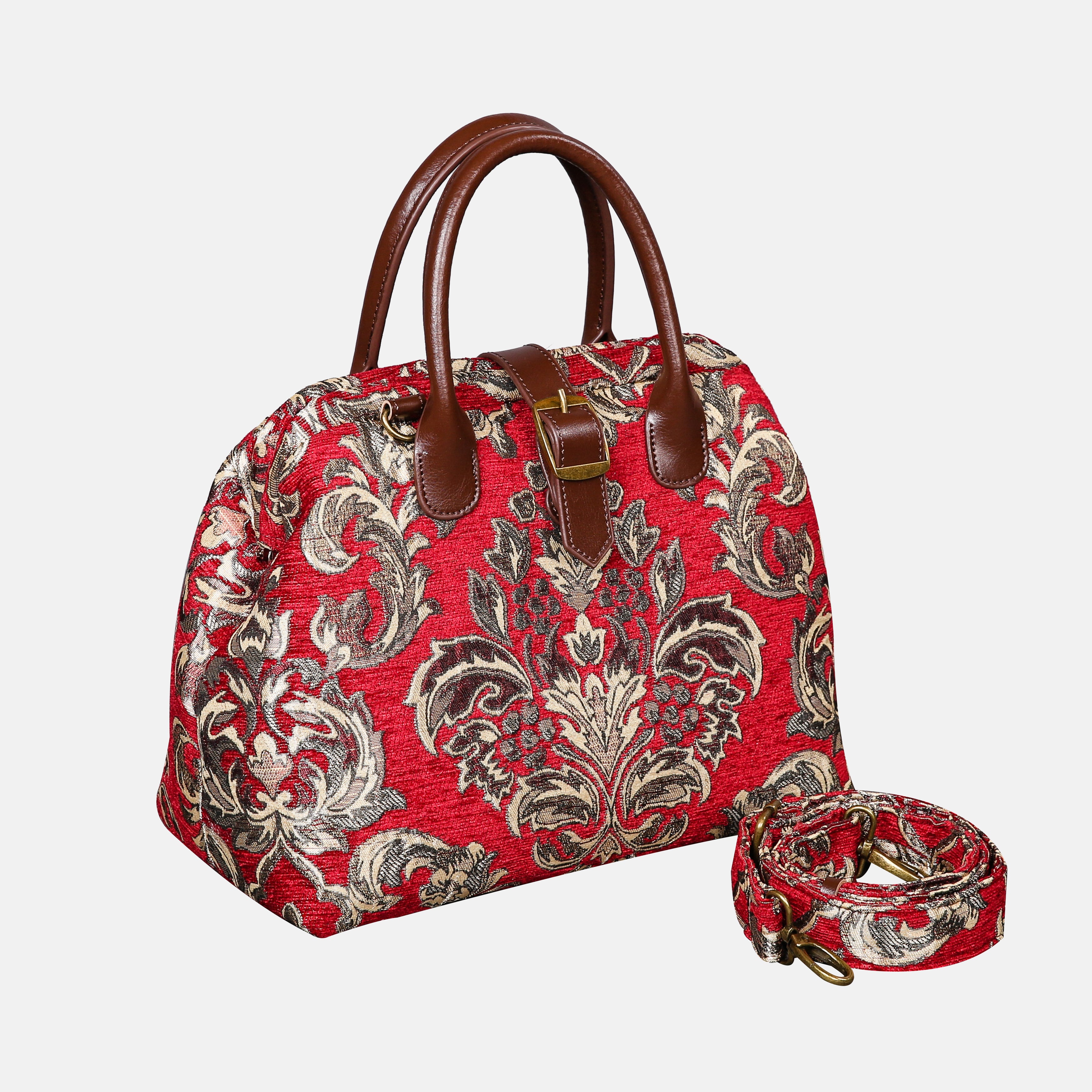 Victorian Blossom R-G Carpet Handbag Purse carpet bag MCW Handmade of America with shoulder strap