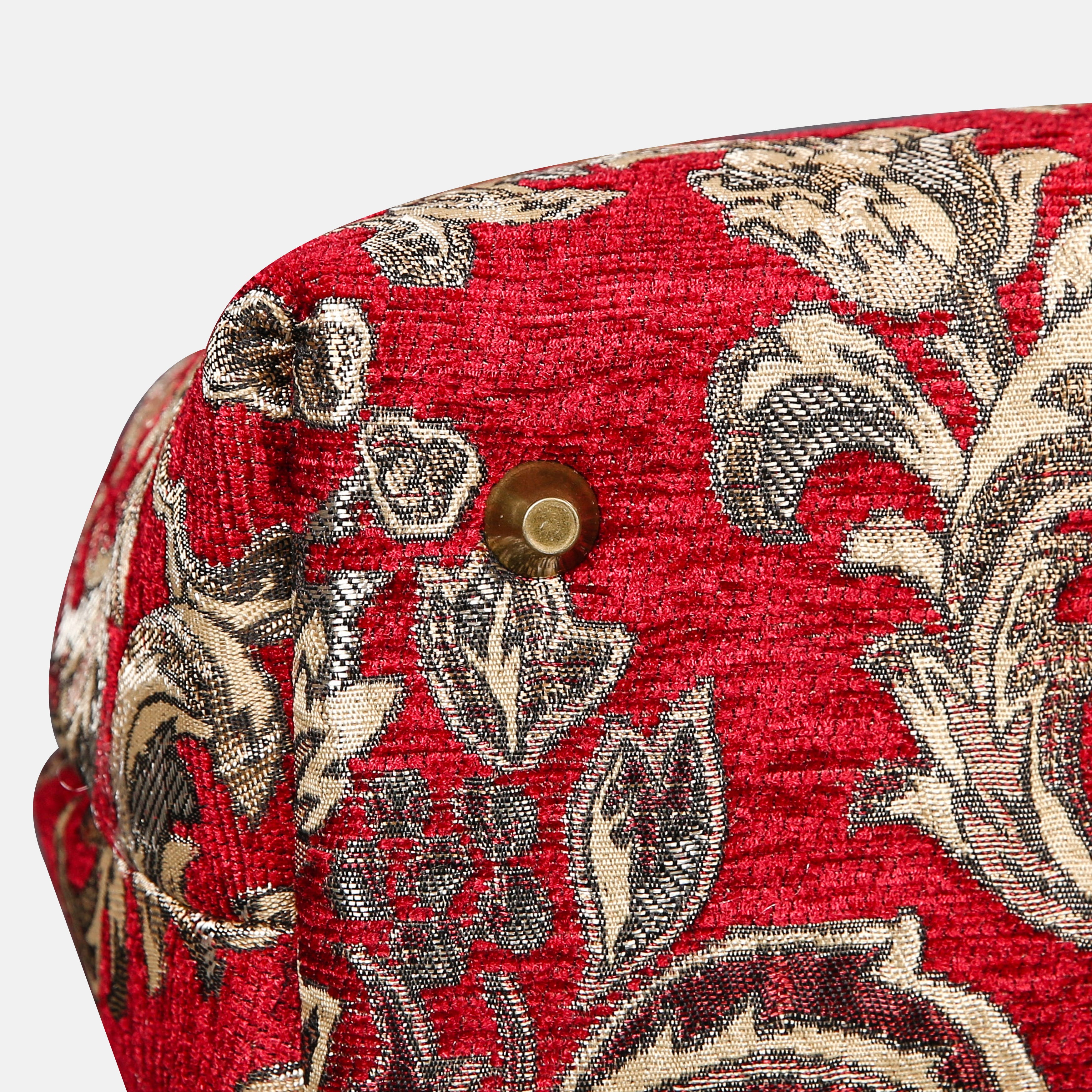 Victorian Blossom Red Carpet Handbag Purse carpet bag MCW Handmade of America bottom